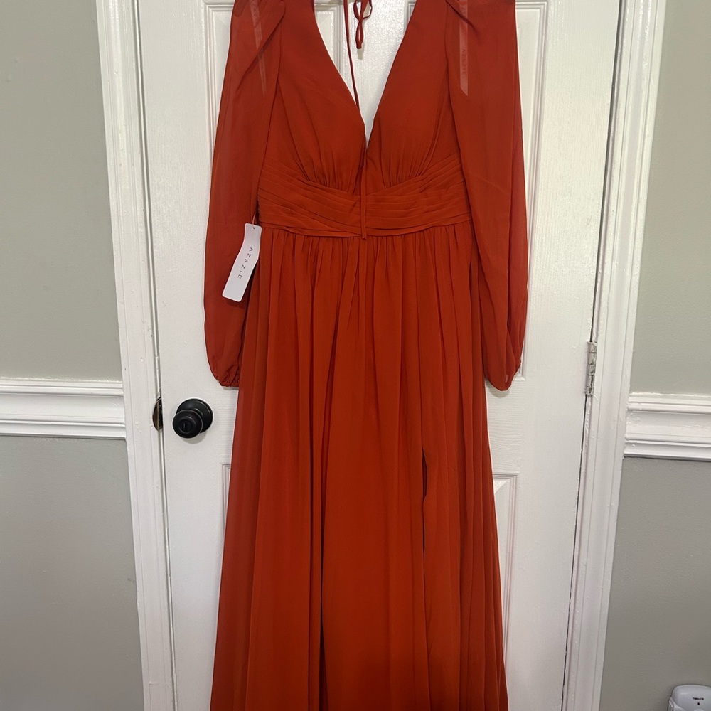 Elegant Rust Maxi Dress